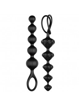 set of 2 Anal Beads Black