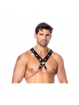 Leather Harness with Chains