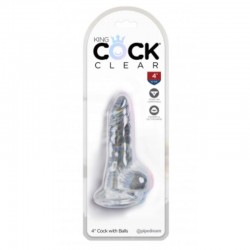 Dildo with Balls Clear 4 Clear