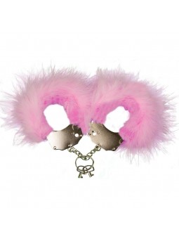 Cufs Metal and Feathers Pink