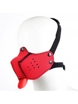 Neoprene Puppy Face Mask Red